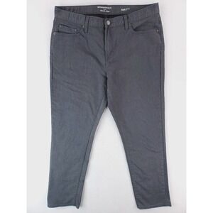 Banana Republic Jeans Men 35x28* Gray Travel Pant Athletic Tapered Stretch Denim